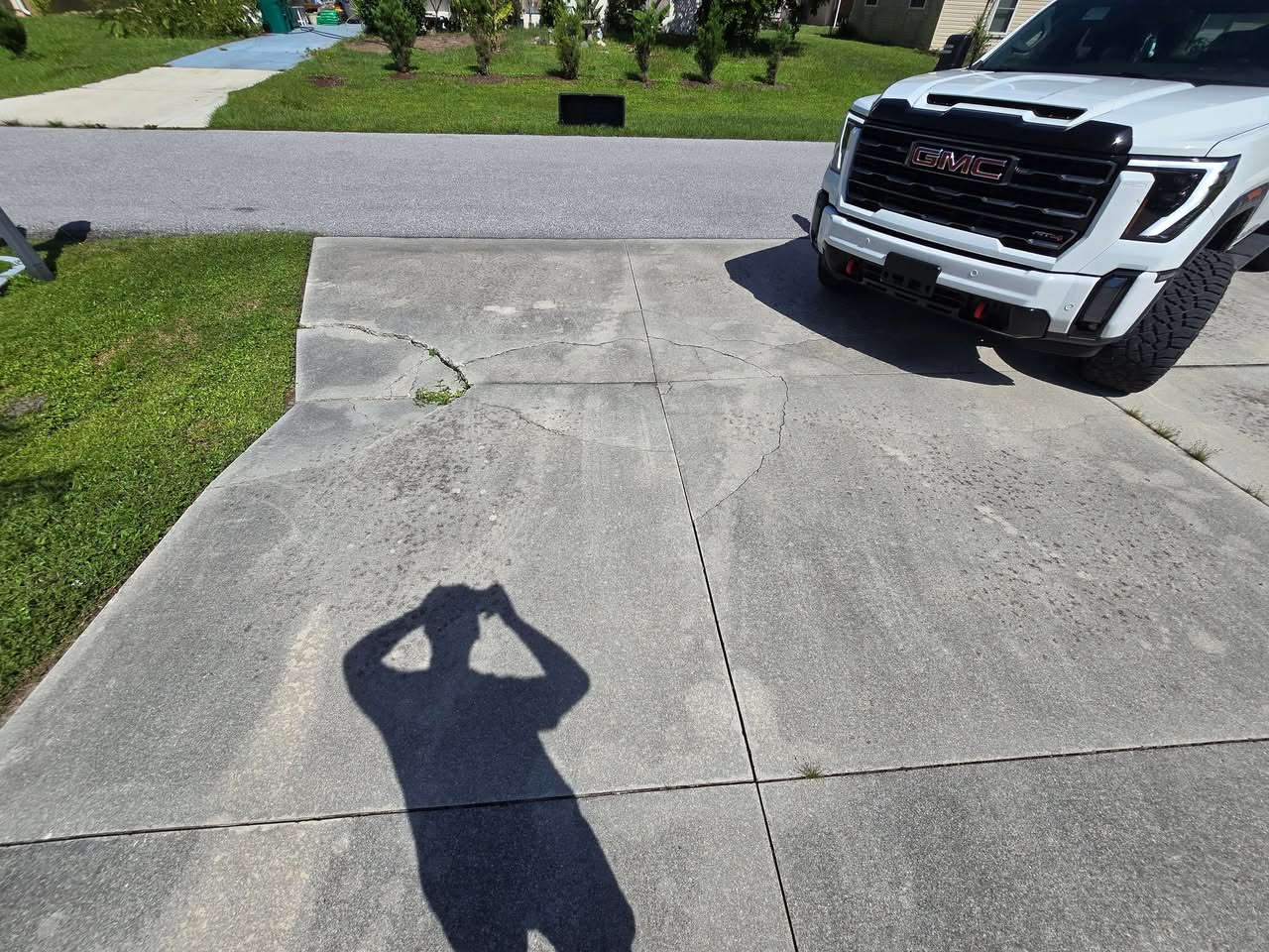 Before — Concrete driveway renovation